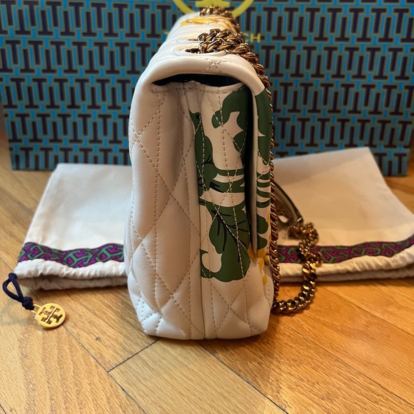 Tory Burch Floral Kira Chevron Convertible Shoulder Bag - Picture 4 of 14